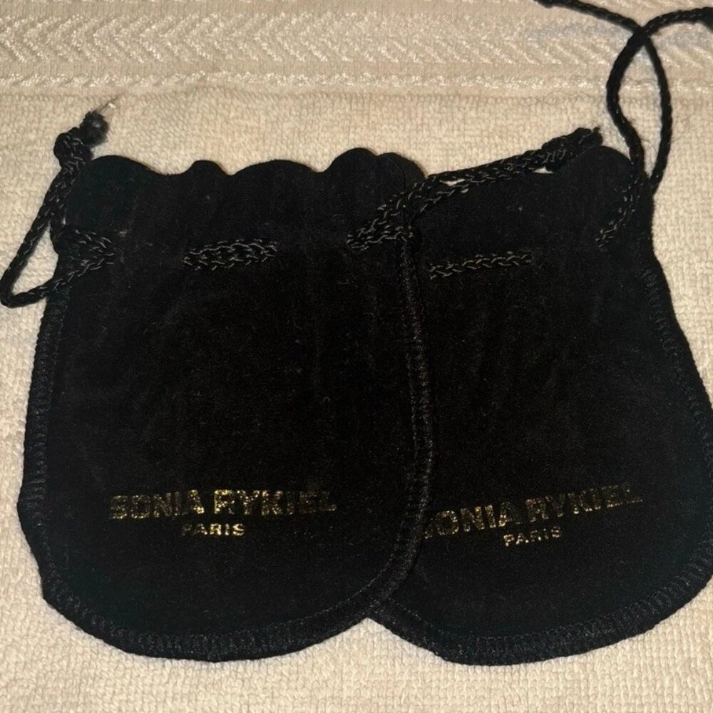 Two Vintage SONIA RVIKIEL PARIS Suede Storage Pouches